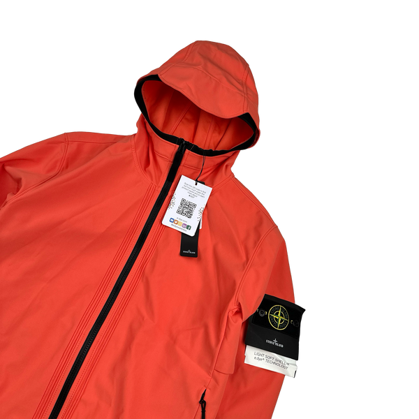 Stone Island 2022 Coral Soft Shell R E Dye Tech Jacket - Medium