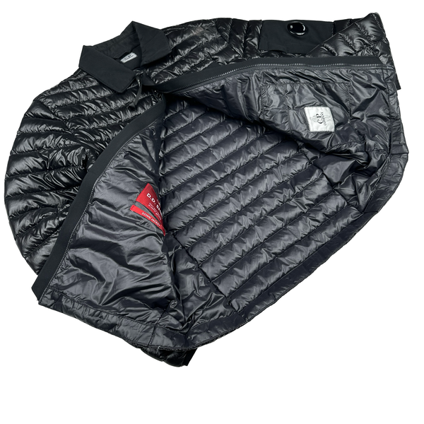 CP Company Black DD Shell Collar Puffer Jacket - Small