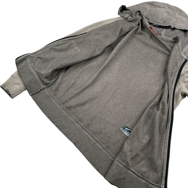 CP Company Grey Re Colour Zipped Hoodie - Small