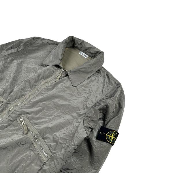 Stone Island 2008 Archive Grey Nylon Metal Bomber Jacket - 3XL