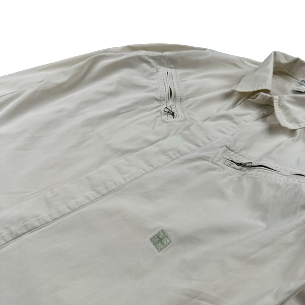 Stone Island 2001 Vintage Cotton Compass Patch Buttoned Shirt - Small