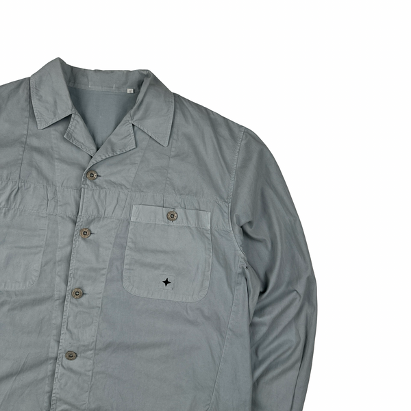 Stone Island Vintage 2001 Cotton Longsleeve Sleeve Compass Buttoned Shirt - XL