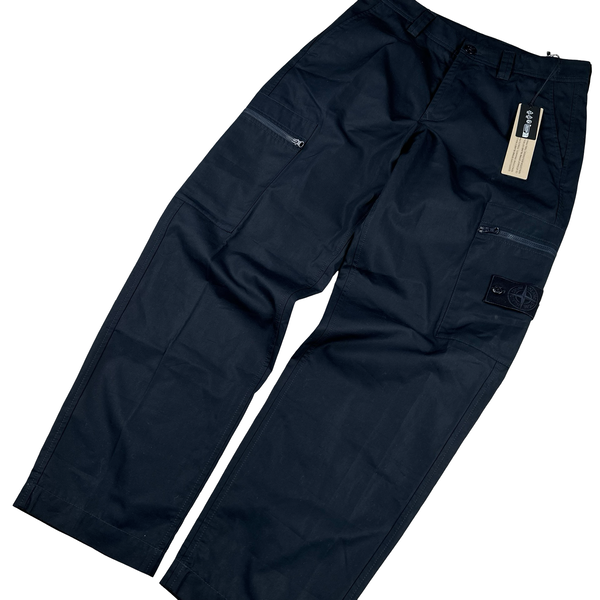 Stone Island 2024 Navy Ghost Cargo Trousers - 30"
