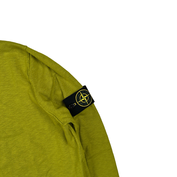 Stone Island 2015 Chartreuse Cotton Knitted Crewneck Jumper - Small