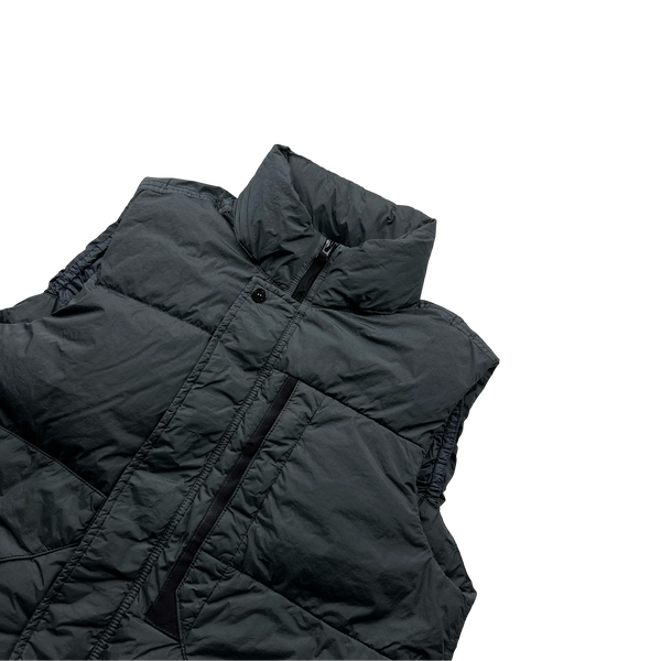 Stone Island Grey Crinkle Reps R-NY Down Gilet - Small