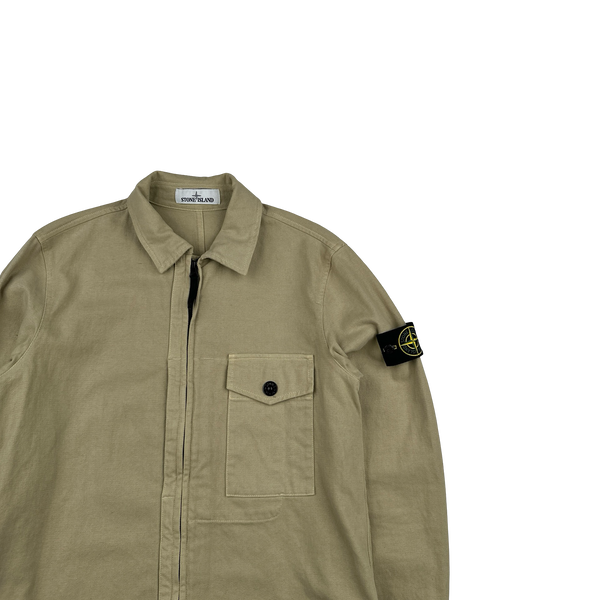 Stone Island 2021 Tan Thick Cotton Overshirt Jacket - Small