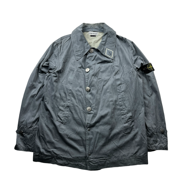 Stone Island 2001 Light Blue Raso Gommato Jacket - Large – Mat's