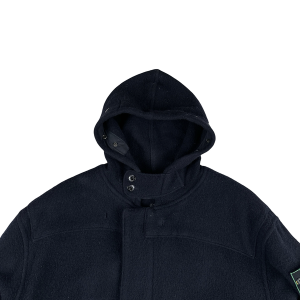 Stone Island Green Edge Vintage Wool Duffle Coat - Medium