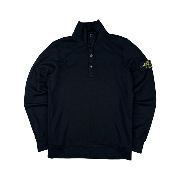 Stone Island 2017 Black Cotton Pullover Jumper - Small