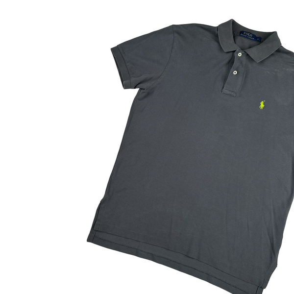 Ralph Lauren Grey Cotton Polo Shirt - Medium