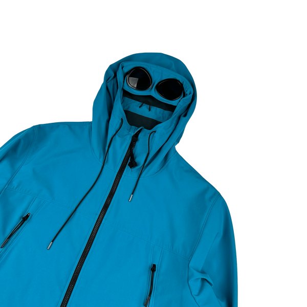 CP Company Blue Soft Shell Goggle Jacket - 3XL