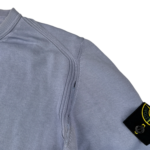 Stone Island 2019 Purple Fine Knit Cotton Crewneck Jumper - Large