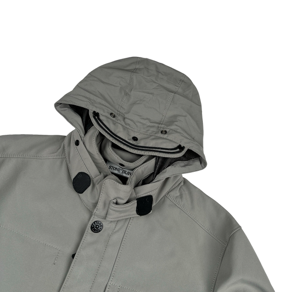 Stone Island 2012 Grey Fleece Lined Soft Shell Jacket - Large