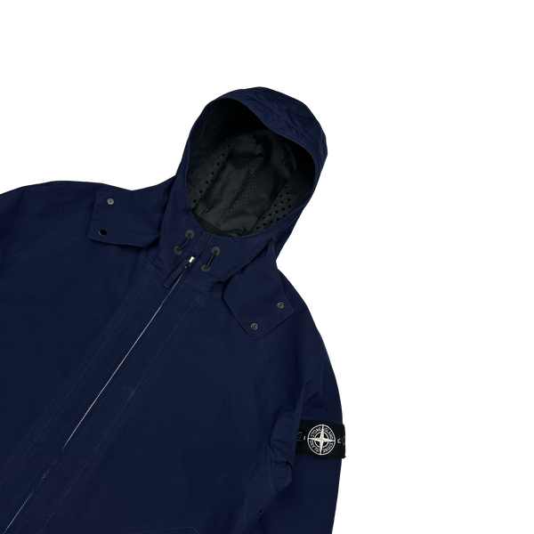 Stone Island 2016 Navy Tank Shield Multi Layer Hooded Jacket - Large