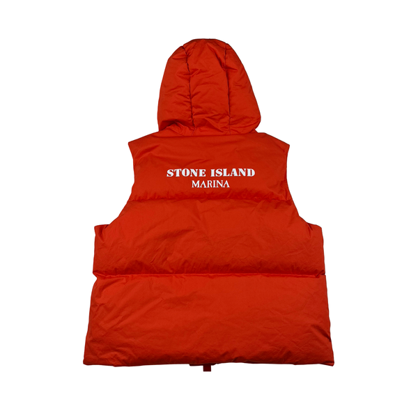Stone Island 2023 Marina Rubber Wax Poplin Down Gilet - XL