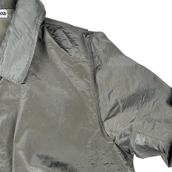 Stone Island 2008 Archive Grey Nylon Metal Bomber Jacket - L