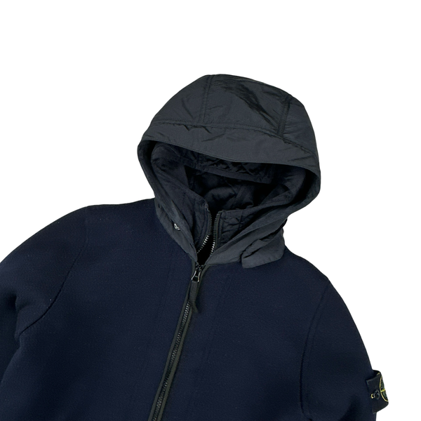 Stone Island 2011 Navy President Knit Heavyweight Jacket - Large