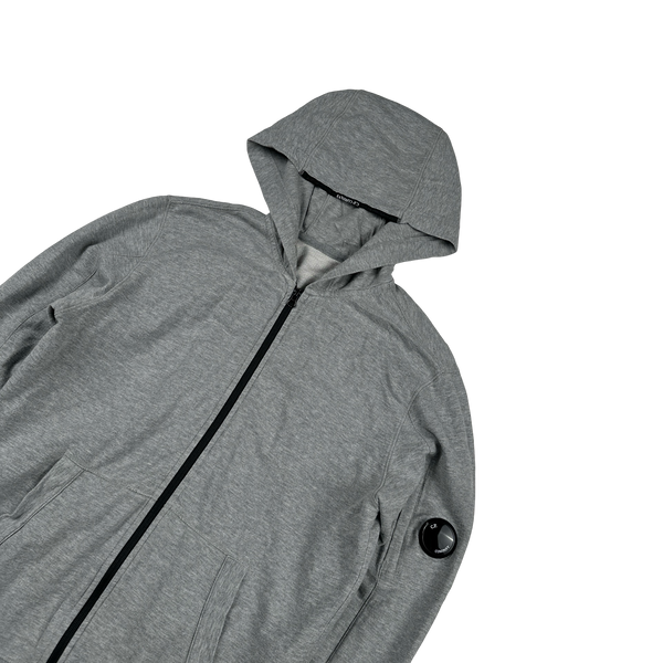 CP Company Grey Lens Viewer Zipped Hoodie - Medium