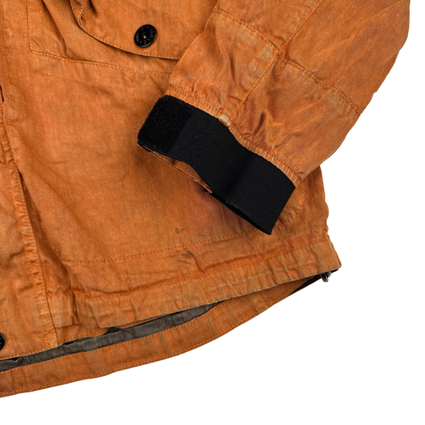 Stone Island 2011 Orange Lino Zipped Jacket - Large