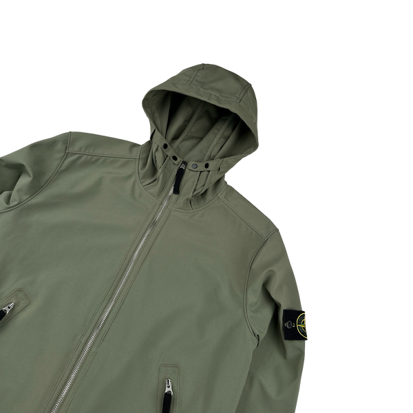 Stone Island 2018 Khaki Soft Shell Jacket - Medium
