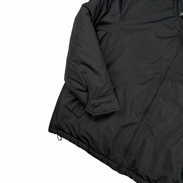 Ralph Lauren Black Cotton Lined Padded High Neck Jacket - XL