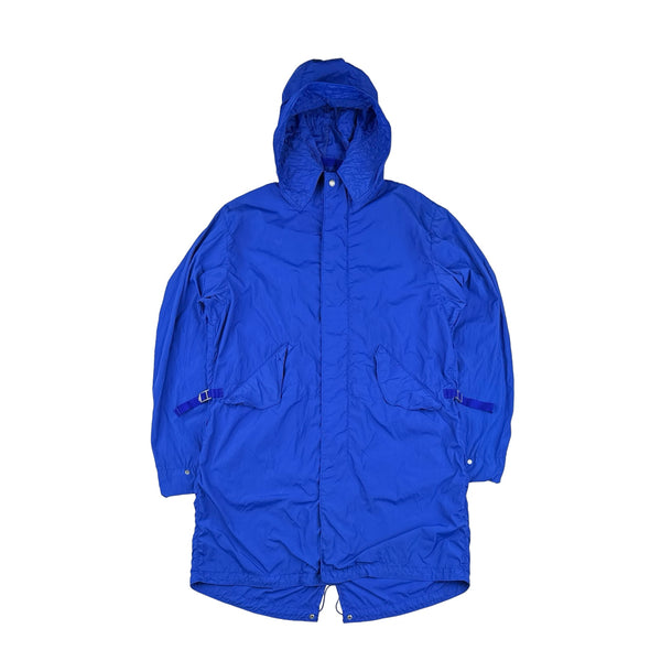CP Company Blue Fishtail Nylon Parka Jacket - Large