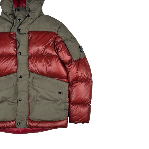 CP Company Red DD Shell Lense Viewer Puffer Jacket - Medium