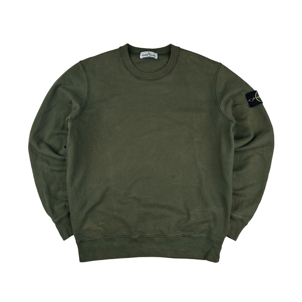 Stone Island 2020 Green Cotton Crewneck Sweatshirt - Small