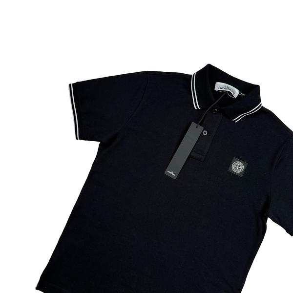 Stone Island 2022 Black Polo Shirt - Small
