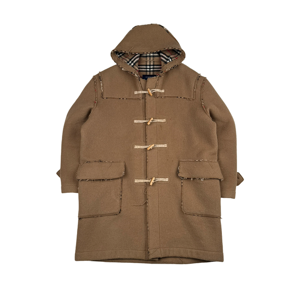 Burberry Lana Wool Blend Hooded Duffle Coat - XL
