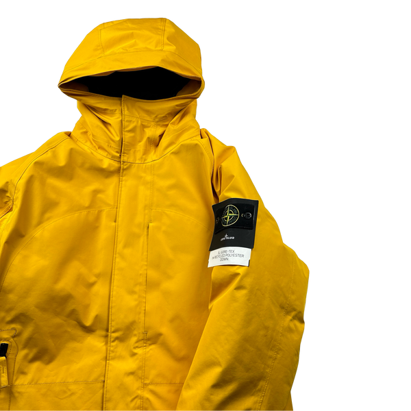 Stone Island Yellow 3L Goretex Puffer In Recycled Polyester Down - Large