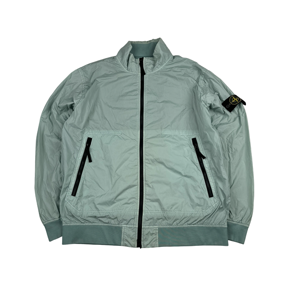 Stone Island 2023 Aquamarine Green Garment Dyed Crinkle Reps Jacket - XXL