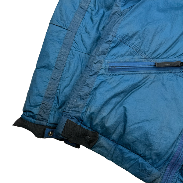 Stone Island 2009 Blue Down Filled Padded Mesh Badge Jacket - Small
