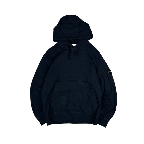 Stone Island 2018 Navy Cotton Pullover Hoodie - XXL