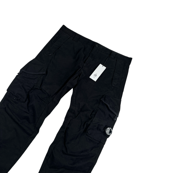 CP Company Black Ergonomic Fit Cargo Trousers - XXL