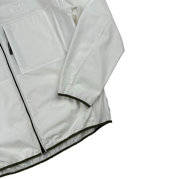 CP Company White Pro Tek Spellout Jacket - Large