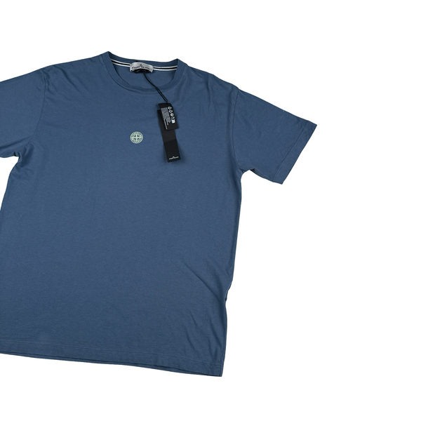 Stone Island 2023 Blue Spellout Graphic T Shirt - XL