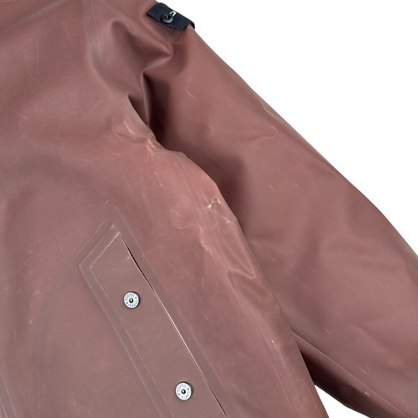 Stone Island 2023 Poly Strata Down Lined Brown Ice Jacket - Medium