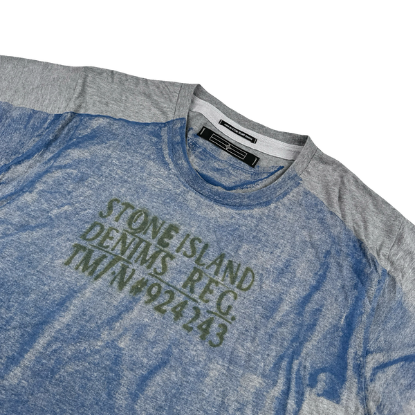Stone Island 2007 Denims Blue  Printed T Shirt - XXL
