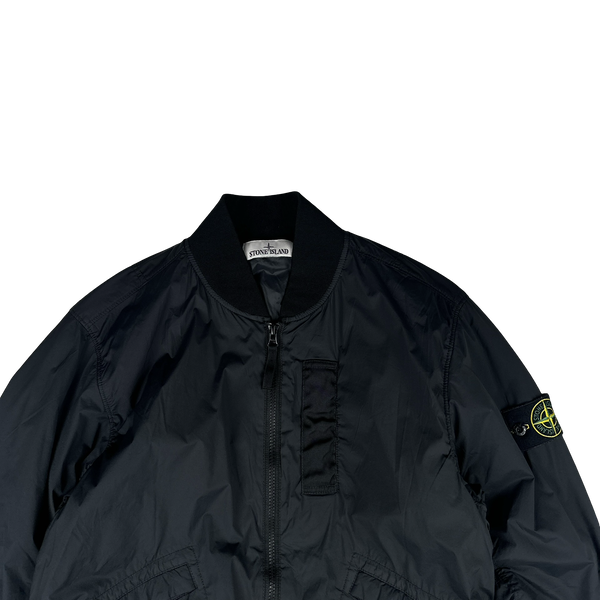 Stone Island 2024 Black Skin Touch Jacket Nylon Primaloft Bomber Jacket - Small