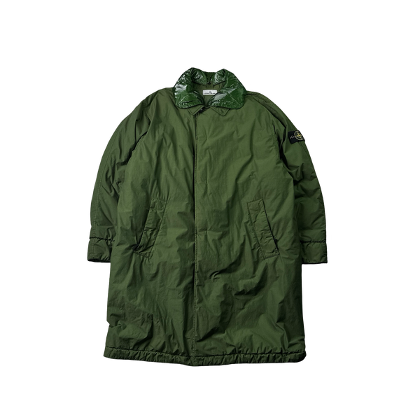 Stone Island 2022 Green Naslan Light Watro Down TC Long Jacket - XL