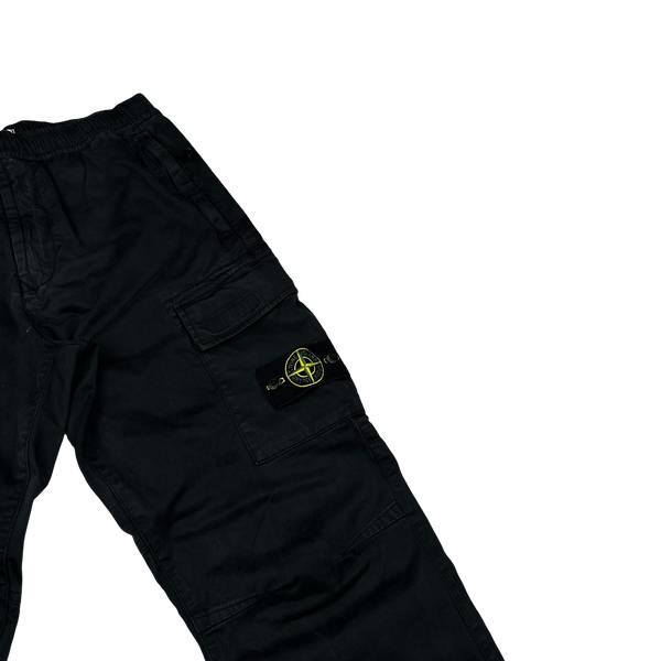 Stone Island 2021 Black RE T Cargo Trousers - 32"