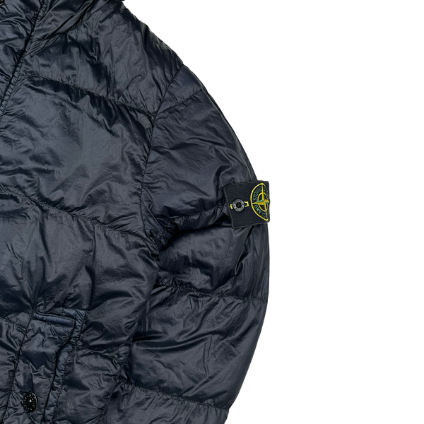 Stone Island Navy Garment Dyed Puffer Jacket - Medium