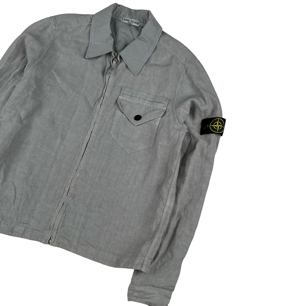 Stone Island 2008 Lino Flax Linen Lightweight Jacket - Large
