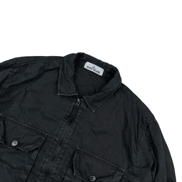 Stone Island 2021 Black Cotton Overshirt - XXL