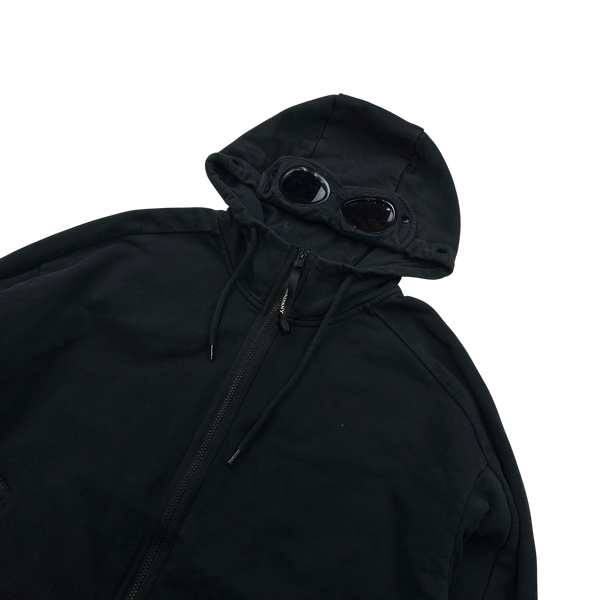 CP Company Black Cotton Goggle Hoodie - XL