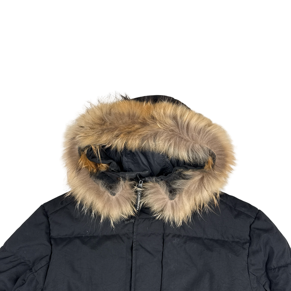CP Company Navy Taylon P Fur Hooded Parka Jacket - XL