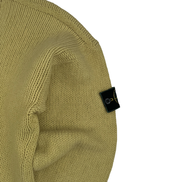 Stone Island Vintage Lemon Knit Crewneck Pullover - Small