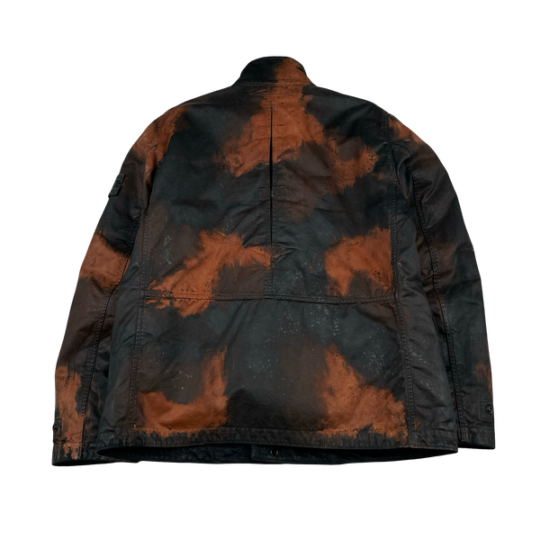 Stone Island 2014 Raso Hand Painted Tortoise Shell Camo Field Jacket - Large