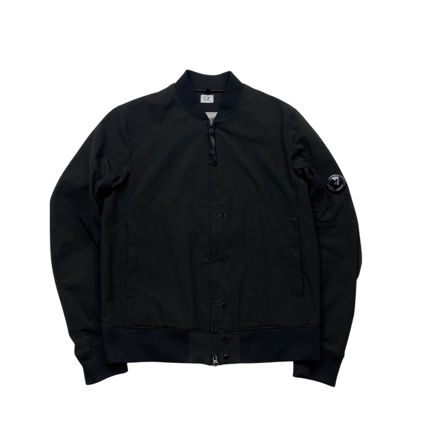 CP Company Dark Green Soft Shell Bomber Jacket - Large